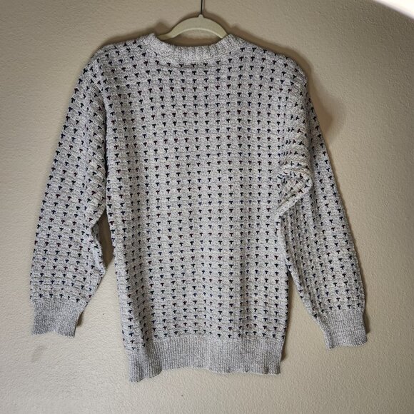 Vintage 90s Ivy Club Classics Medium Sweater Fisherman Core Grandpa Knit Sweater - Picture 3 of 6